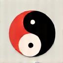 調和を象徴する石と水の美しいバランスのアイコン