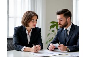 地元の環境団体とバーバーショップの代表者が、協力して未来への計画を話し合っている様子。